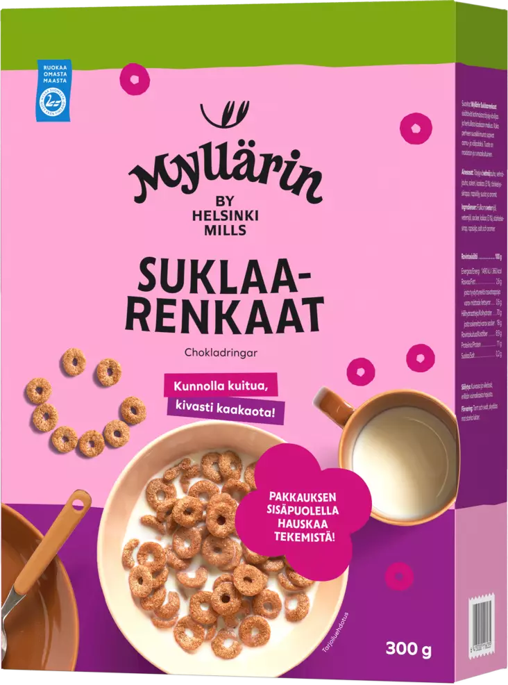 Myllärin Suklaarenkaat 300g - Murot, myslit ja hiutaleet - 6415000116035 - 1