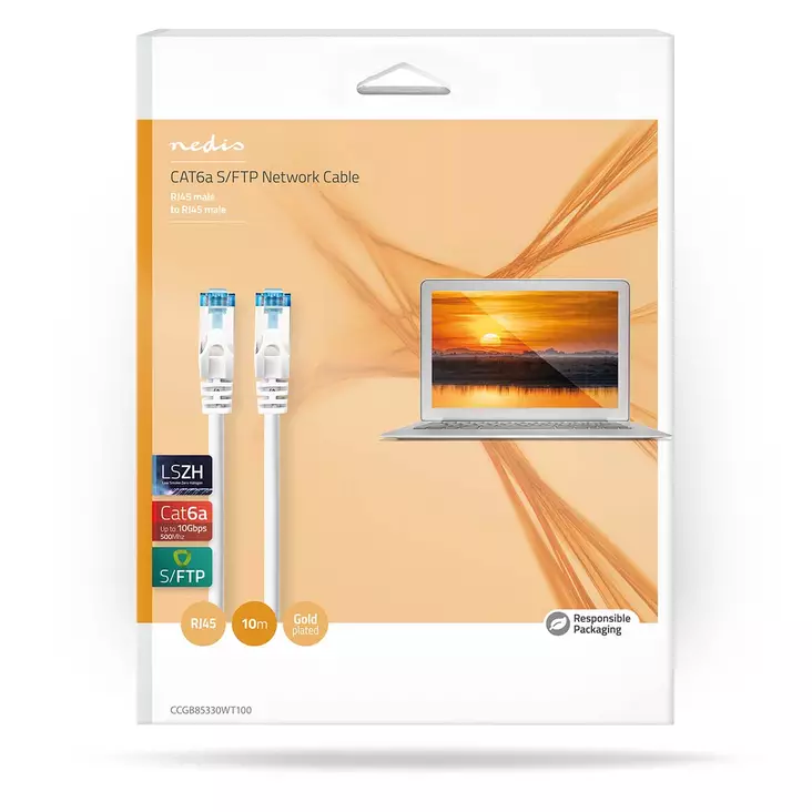 Nedis CAT6a verkkokaapeli 10 m - Verkkokaapelit - 5412810416585 - 1