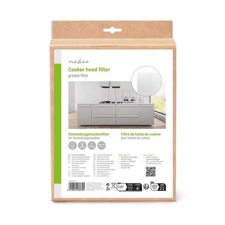 Nedis liesituulettimen suodatin paksu - Ilmanvaihtosuodattimet - 5412810469345 - 1