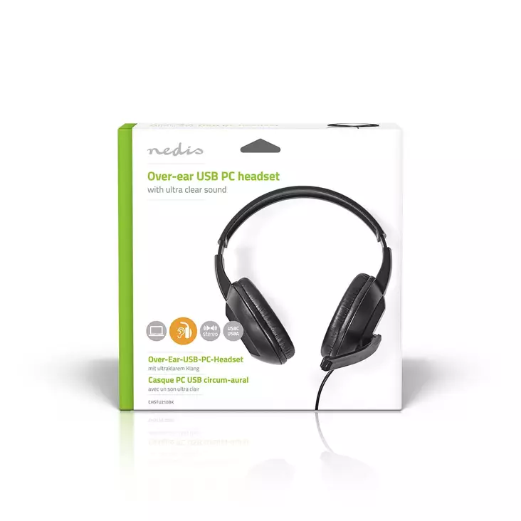 Nedis Over-ear USB-kuulokemikrofoni - Sankakuulokkeet - 5412810418565 - 1
