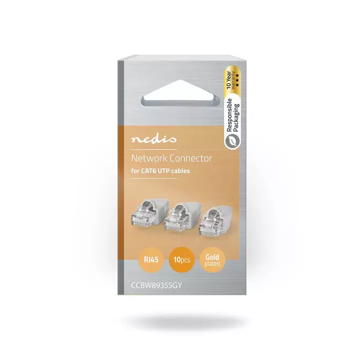 Nedis RJ-45 liittimet CAT6 10kpl - Verkkokaapelit - 5412810265695 - 1