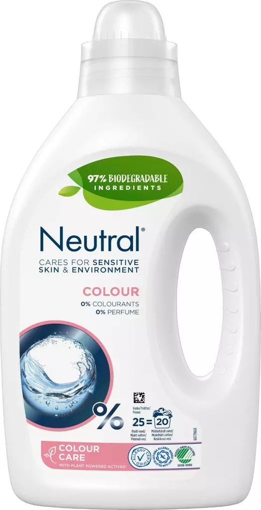 Neutral Pyykinpesuneste 1L Colour - Pyykinpesu- ja huuhteluaineet - 8710522447185 - 1