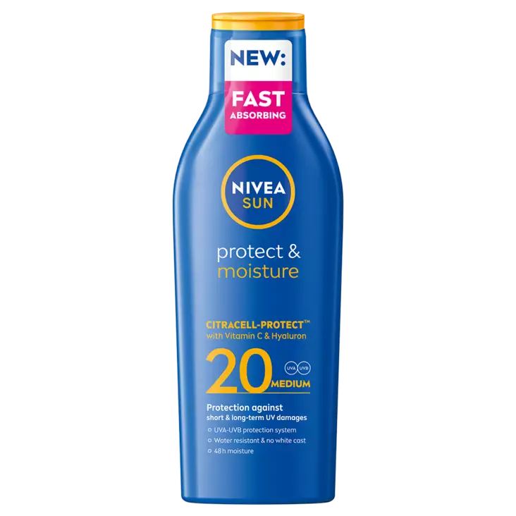 Nivea Sun SK20 protect&moisture 200ml - Aurinkorasvat ja itseruskettavat - 4005900370525 - 1