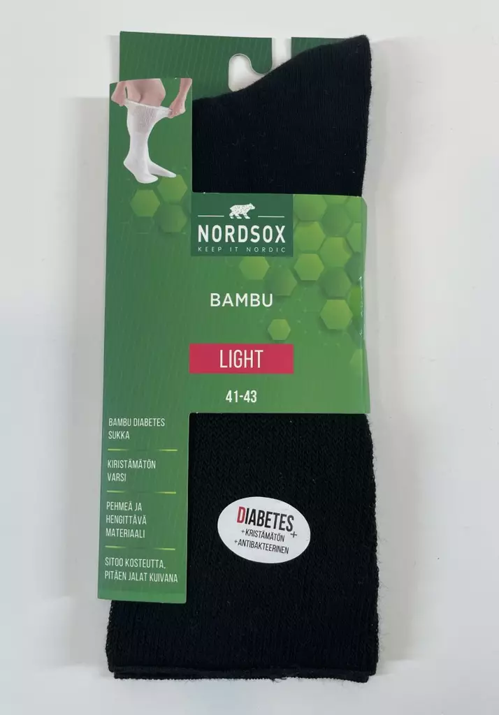 Nordsox diabetes bambusukat 41-43 - Miesten sukat - 6438159074285 - 1