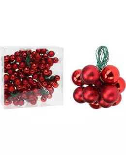 Oksakoristepallo 12kpl 20mm punainen - Joulukoristeet - 8720573758475 - 1