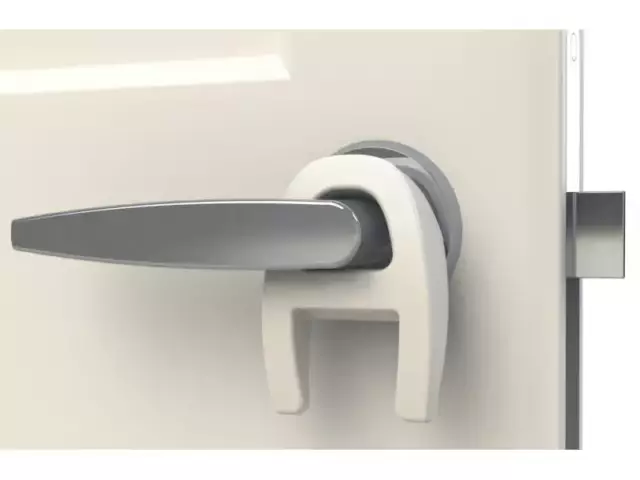 Ovikiila Tec polypropeeni / valkoinen 95 x 66 x 30 mm - Ovenkahvat ja helat - 6414675132555 - 1