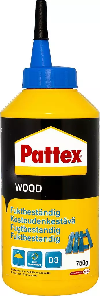Pattex d3 kosteudenkestävä puuliima 750g - Puuliimat - 7311380007095 - 1
