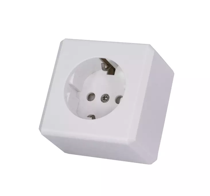 Pistorasia Nordic 1-osainen pinta maadoi - Pistorasiat - 6438140973115 - 1