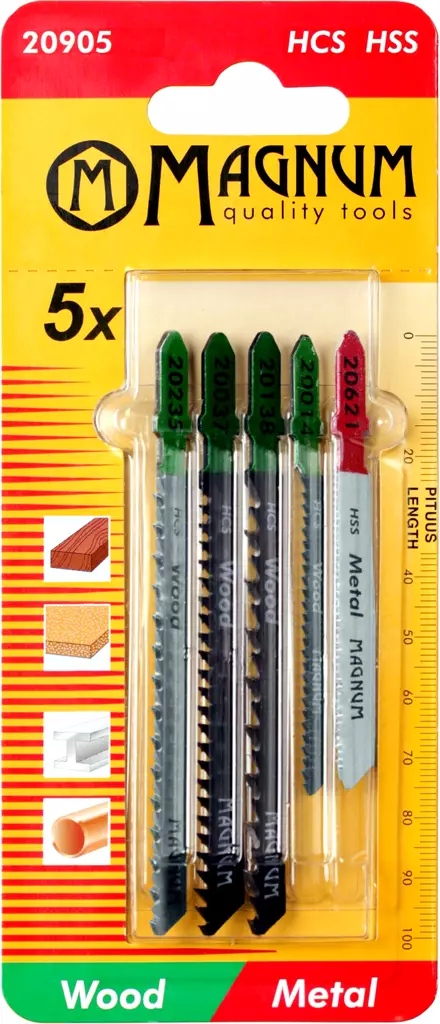 Pistosahanteräsarja 5-osainen - Puukko-ja pistosahanterät - 6418868209055 - 1