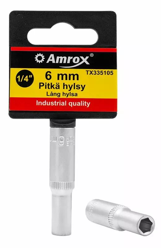 Pitkä hylsy 1/4" 12 mm - 1/4 Hylsyt - 6420286908335 - 1