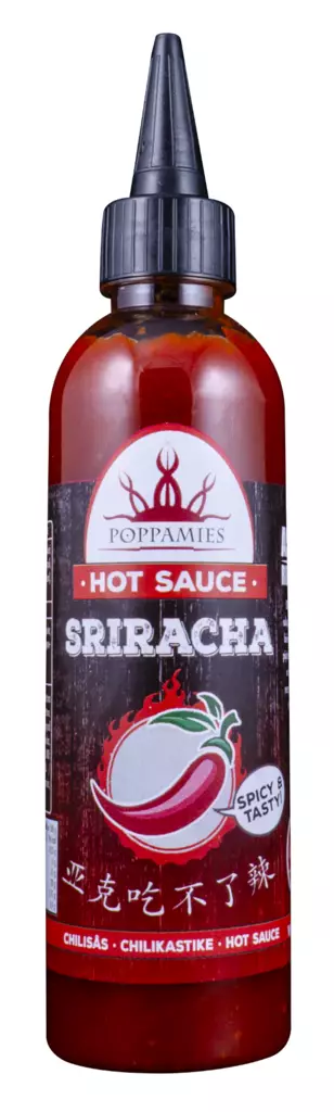 Poppamies Hot Sauce Sriracha 275g - Majoneesit,maustekastikkeet ja tahnat - 6430034015475 - 1