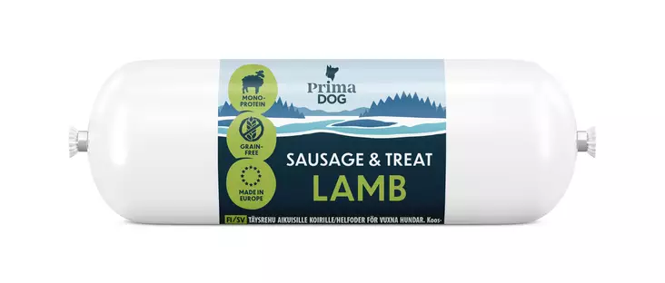 PrimaDog Treenimakkara Lammas 80g - Koiran herkut - 6438554012295 - 1