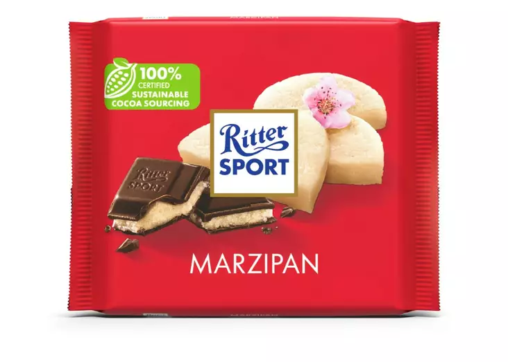 Ritter sport marzipan 100g - Suklaat - 4000417025005 - 1