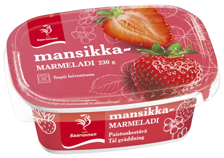 Saarioinen Mansikkamarmeladi 230g - Säilykkeet, hillot ja marmeladit - 6412000016525 - 1