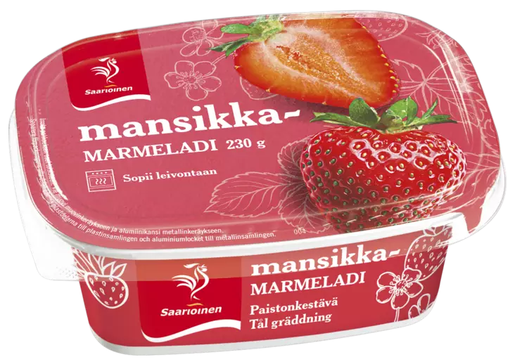Saarioinen Mansikkamarmeladi 230g - Säilykkeet, hillot ja marmeladit - 6412000016525 - 1
