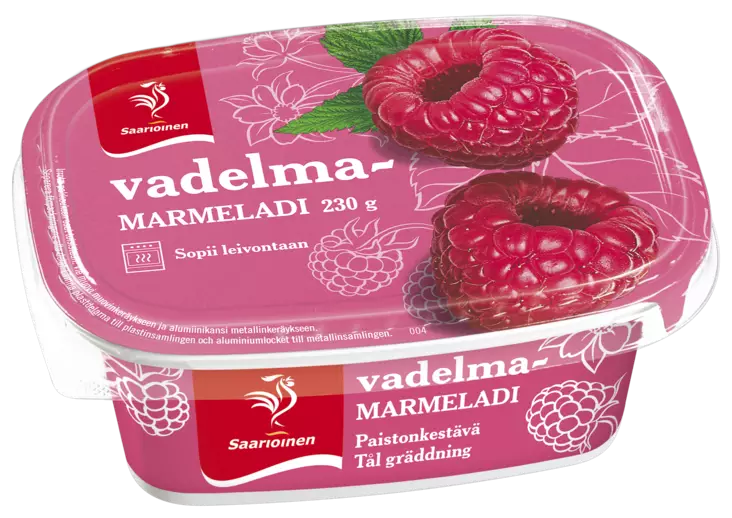 Saarioinen Vadelmamarmeladi 230g - Säilykkeet, hillot ja marmeladit - 6412000016495 - 1