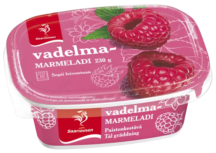 Saarioinen Vadelmamarmeladi 230g - Säilykkeet, hillot ja marmeladit - 6412000016495 - 1