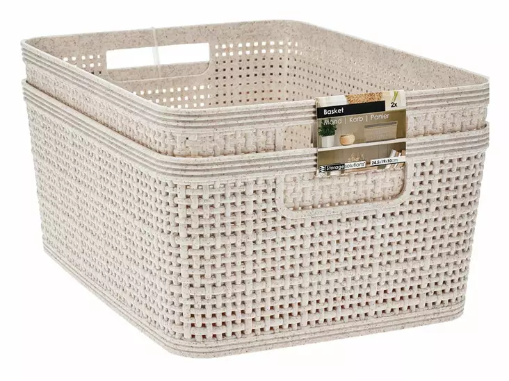 Säilytyskori setti 2kpl 24,5x19x10cm - Säilytyskorit - 8721037325455 - 1