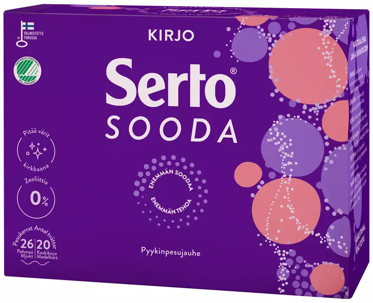 Serto pyykinpesujauhe kirjo 890g - Pyykinpesu- ja huuhteluaineet - 6417964581355 - 1