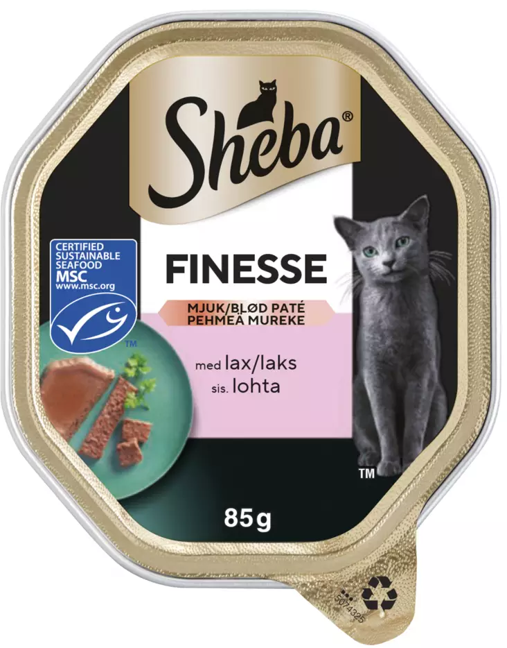 Sheba Finesse Soft Pate lohi 85g - Kissan märkäruoat - 4008429145995 - 1