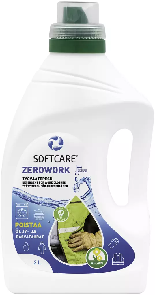 Softcare Zerowork työvaatepesu 2l - Pyykinpesu- ja huuhteluaineet - 6416977714415 - 1