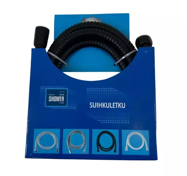 Suihkuletku 1,5m matta musta - Suihkuletkut - 6438506004255 - 1