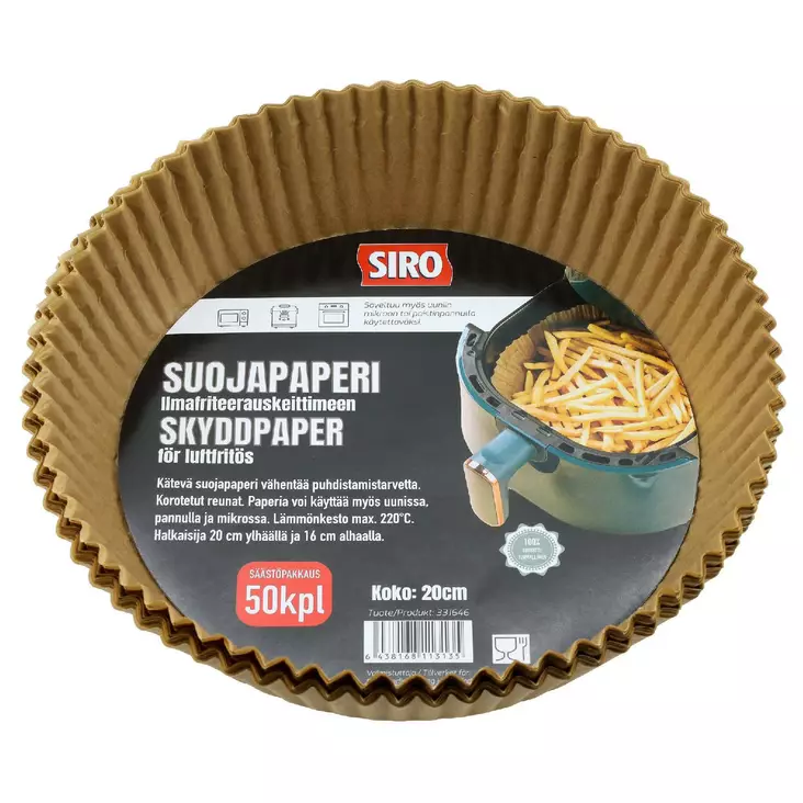 Suojapaperi ilmafriteerauskeittimeen - Suodatinpussit ja airfryersuojat - 6438168113135 - 1