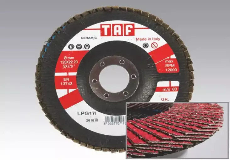 Taf lamellilaikka 125mm K40 LPG17I keraa - Hiomalaikat - 8033776133865 - 1