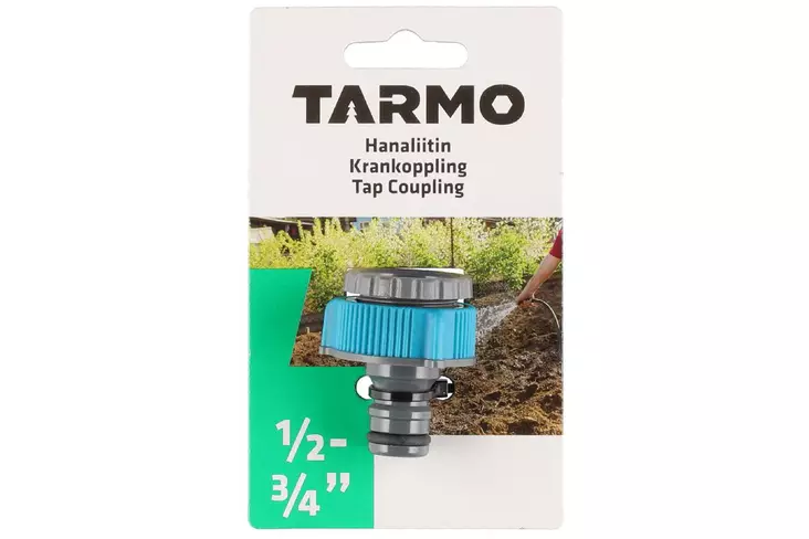 Tarmo hanaliitin 1/2-3/4 - Puutarhaletkuliittimet ja tarvikkeet - 6410413016255 - 3
