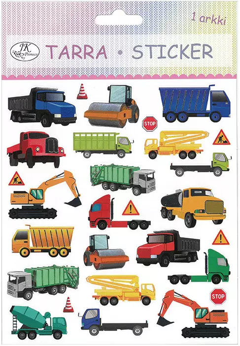 Tarra-arkki työkoneet - Tarrat - 6417715021475 - 1