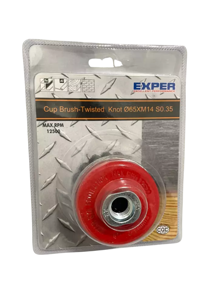 Teräskuppiharja 65xM14 - Nailon-ja teräsharjat - 6438081001885 - 1