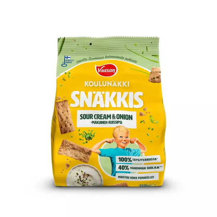 Vaasan Koulunäkki Snäkkis Sourcream & On - Elintarvikkeet - 7310130012815 - 1