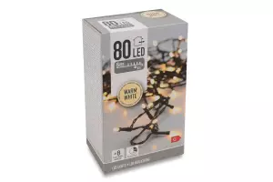 Valonauha Led 80 lämmin valkoinen IP44 ajastin - Jouluvalot - 8720573808125 - 1