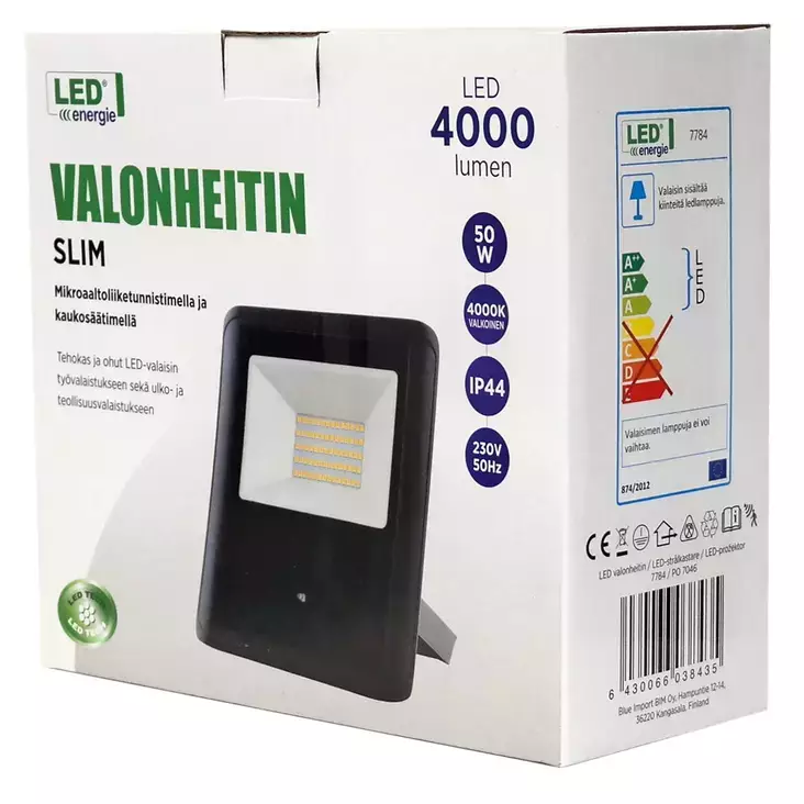 Valonheitin Slim LED 50W liiketunnistimella - Työvalaisimet  - 6430066038435 - 1