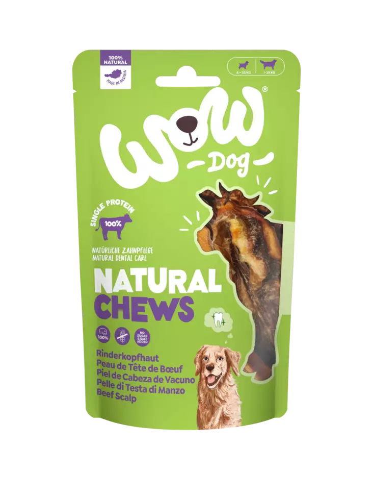 Wow Dog Naudan päänahka 350g - Koiran herkut - 9120063684045 - 1
