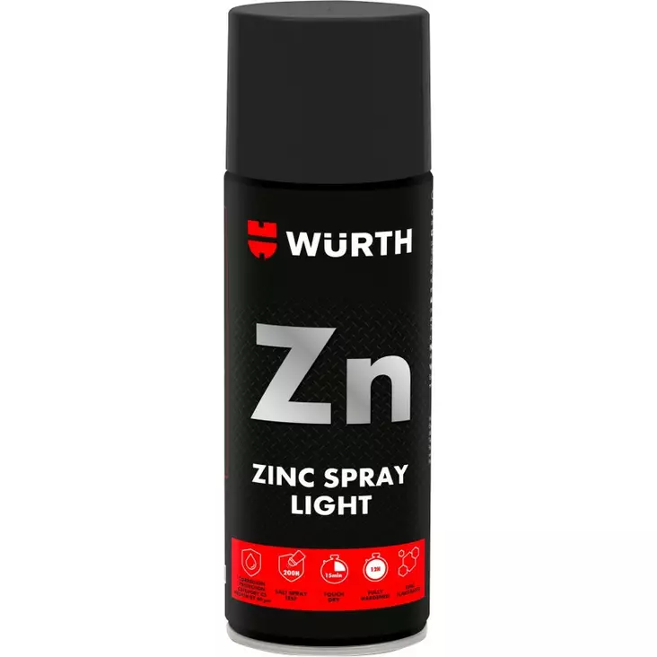 Wurth Sinkkispray vaalea 400ml - Muut huolto- ja korjauskemikaalit - 4099618563515 - 1