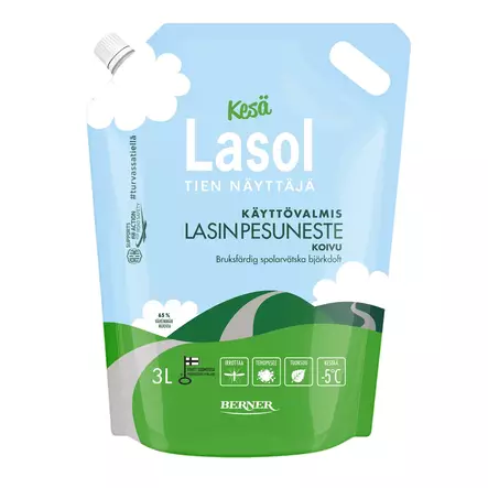 Kesä-Lasol Koivu lasinpesuneste 3 L - Lasinpesunesteet - 6414505207866 - 1