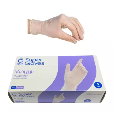 Vinyl Disposable Kertakäyttökäsine S - Suojakäsineet - 6438159088046 - 1
