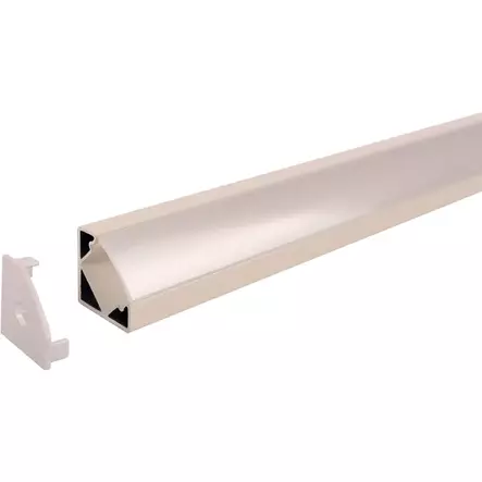 Alumiinilista LED-nauhalle 1m kulma valkoinen - Valaisintarvikkeet - 6418536022146 - 1