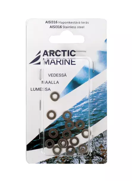 Arctic Prosteel Aluslevy DIN125A M4 AISI 316 15 kpl - Aluslevyt - 6430045422576 - 2