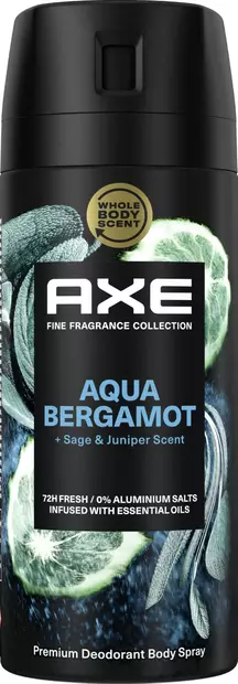 Axe 72h Fine Fragrance Aqua Bergamot Deodorantti/tuoksu - Miesten deodorantit - 8720181555596 - 2
