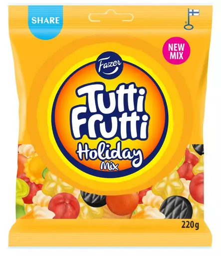 Fazer Tutti Frutti Holiday mix 220g - Karkit - 6416453051416 - 1
