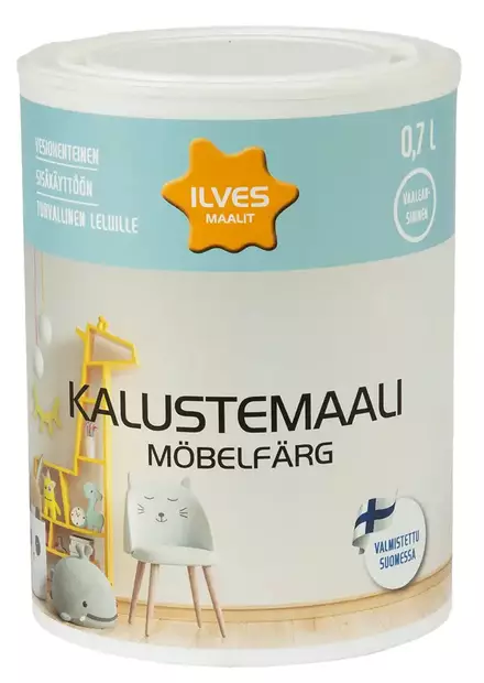 Ilves Kalustemaali Vaaleansininen 0,7L - Kalustemaalit ja ikkuna/ovimaalit - 6430026955246 - 1