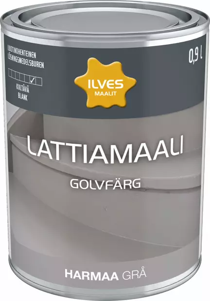 Ilves Lattiamaali Harmaa 0,9L - Lattiamaalit - 6430026950456 - 1