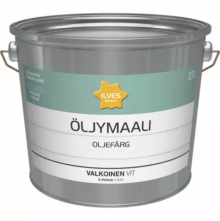 Ilves Öljymaali A-Pohja Valkoinen 2,7L - Talomaalit - 6430026950296 - 1