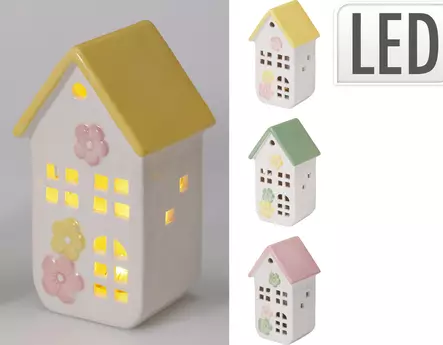 Kesätalo led-valolla 9x17cm - Sisustusesineet - 8721037844536 - 1