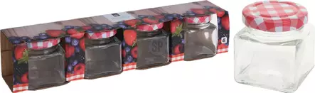 Lasipurkit 75ml 4kpl - Lasipullot ja -purkit - 8719202394696 - 2