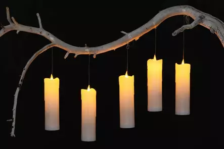 Leijuvat taikakynttilät ulkokäyttöön 5 kpl kauko-ohjattava - Jouluvalot - 6410416380896 - 1