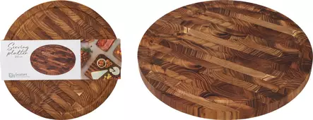 Leikkuulauta Teak pyöreä - Leikkuulaudat - 8721037510486 - 1