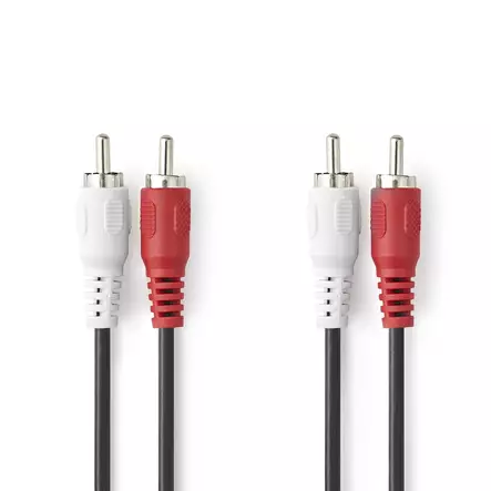 Nedis 2x RCA U - 2x RCA U 5,0 m - Audiokaapelit - 5412810288366 - 2